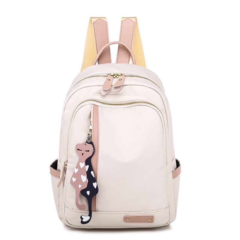 TAS RANSEL WANITA KOREA KREM TA410C3 CHAPADA BACKPACK ANTI AIR GENDONG SEKOLAH KULIAH PREMIUM IMPORT