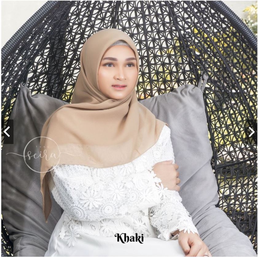 [BISA COD] Bella Square Hijab Segiempat / Kerudung Segi Empat Bella Square / Jilbab Segiempat Bela (Kain Tebal Adem Tidak Menerawang)-Khaki