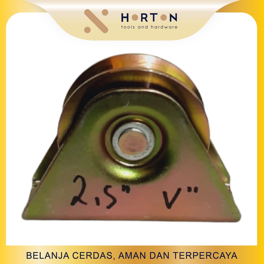 Roda Pagar Kuning Model V 2,5" (60mm) / Roda Pintu Pagar 6 CM