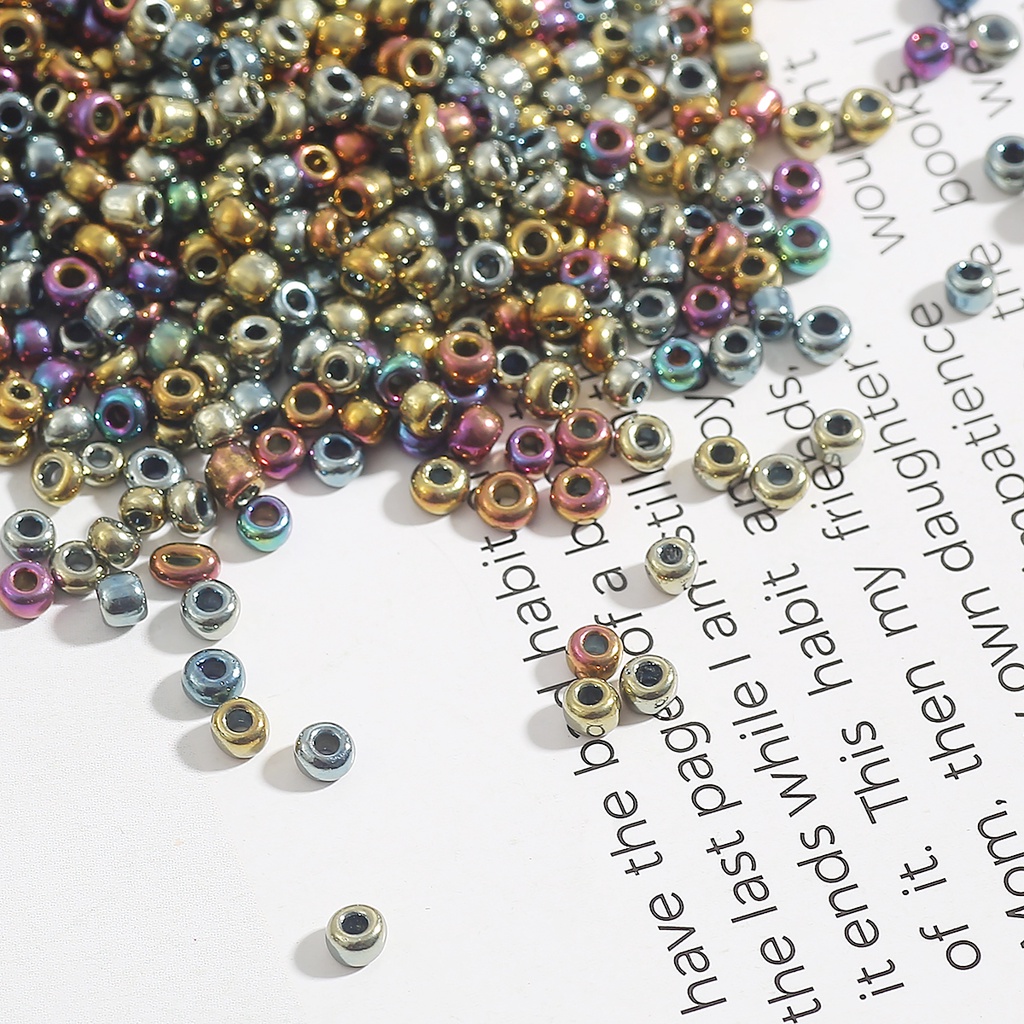 Baru 2 3 4 Mm Warna Solid Manik-manik Biji Kaca Austria Kristal Bulat Lubang Manik-manik untuk Scrapbook Dekorasi Pipih Garment Beads DIY