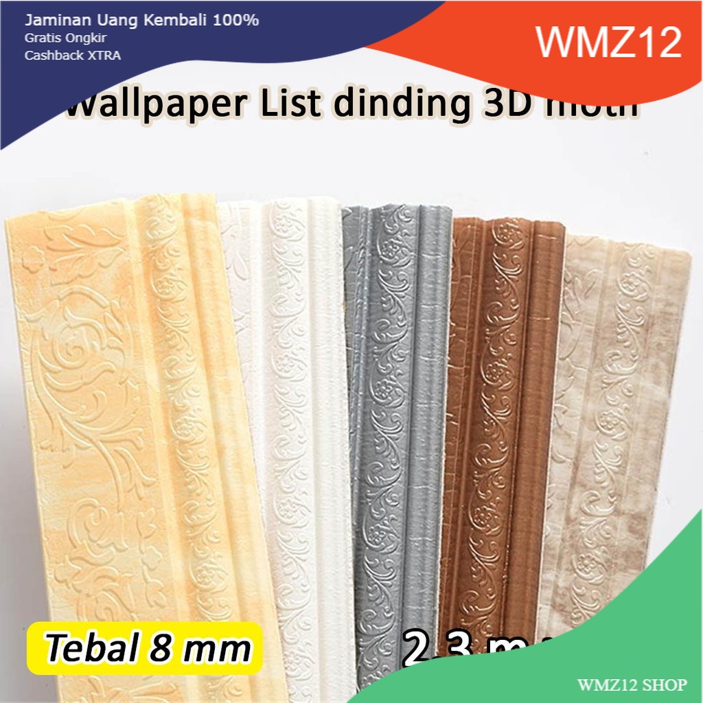 Wall Border List / Wallborder Foam 3D /Walpaper List Foam Stiker Dinding Tebal 8mm/ List dinding 3D 