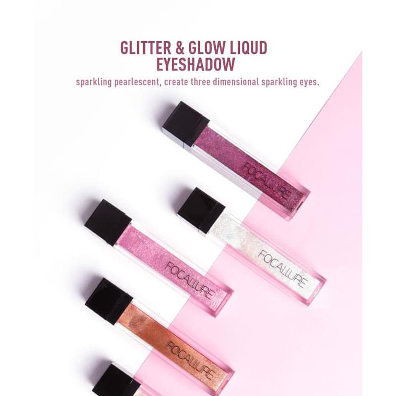 H8AC FOCALLURE GLITTER & LIQUID EYESHADOW | EYES SHADOW PIGMENTS SHIMMER - DIAMOND H7PG