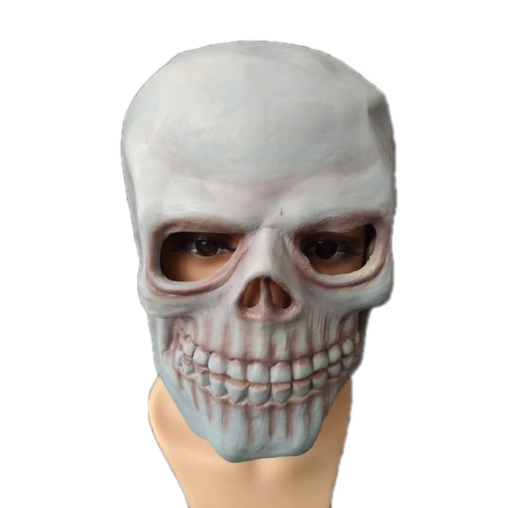 Topeng skull tengkorak latex mask full head cosplay