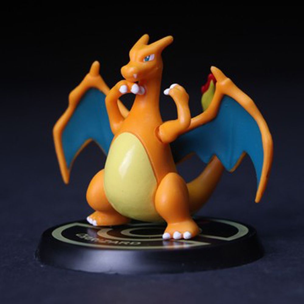 QUINTON 6Pcs/Set Pokemon Figure Collectible Model Toys Action Figure Mewtwo Charizard Venusaur Squirtle Charizard X PVC Pikachu