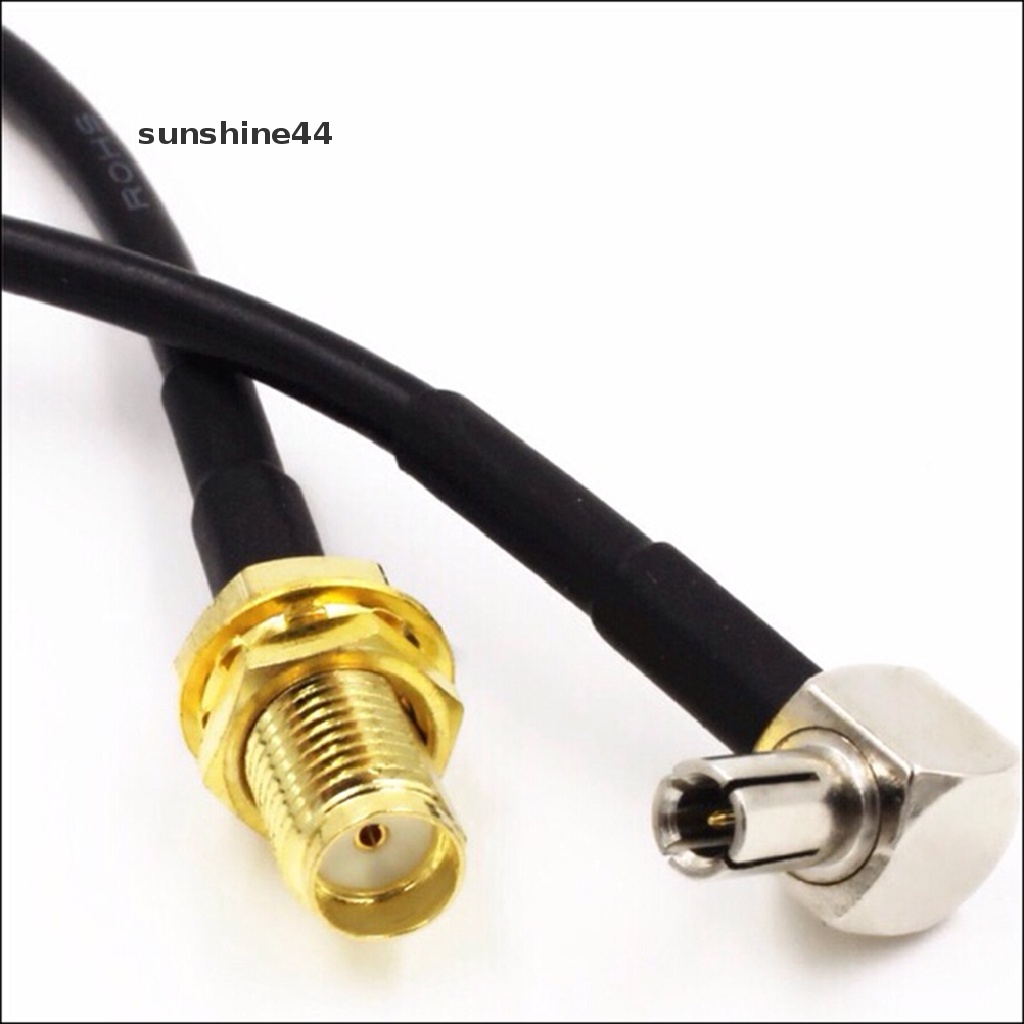 Sunshine TS9 Kabel Antena Coaxial Pigtail Male Sudut Kanan SMA Female