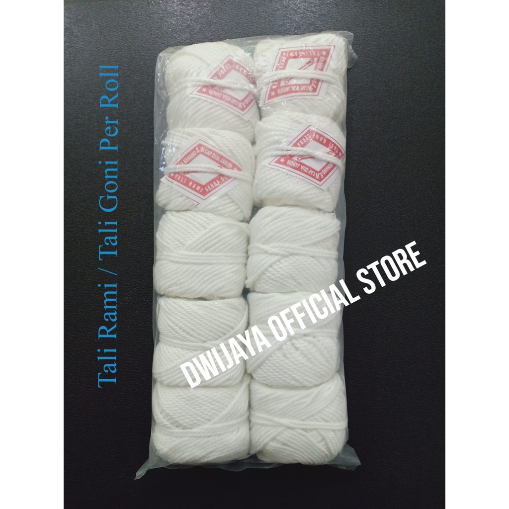 

TERMURAH! Tali Rami / Tali Goni Putih 40gr Per ROLL