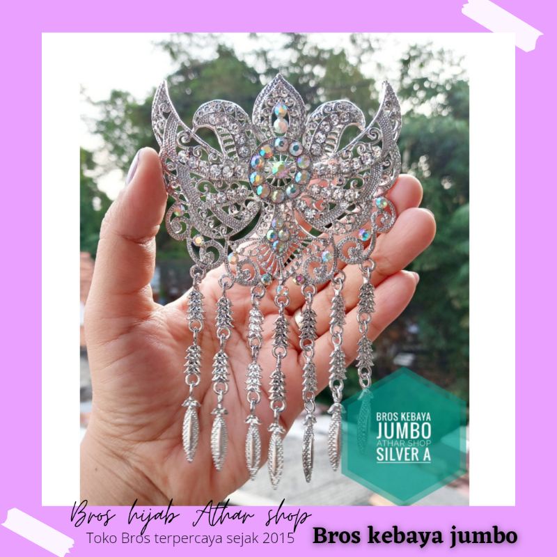 Bros kebaya jumbo kutubaru wedding aksesoris pengantin hijab Bros besar mewah