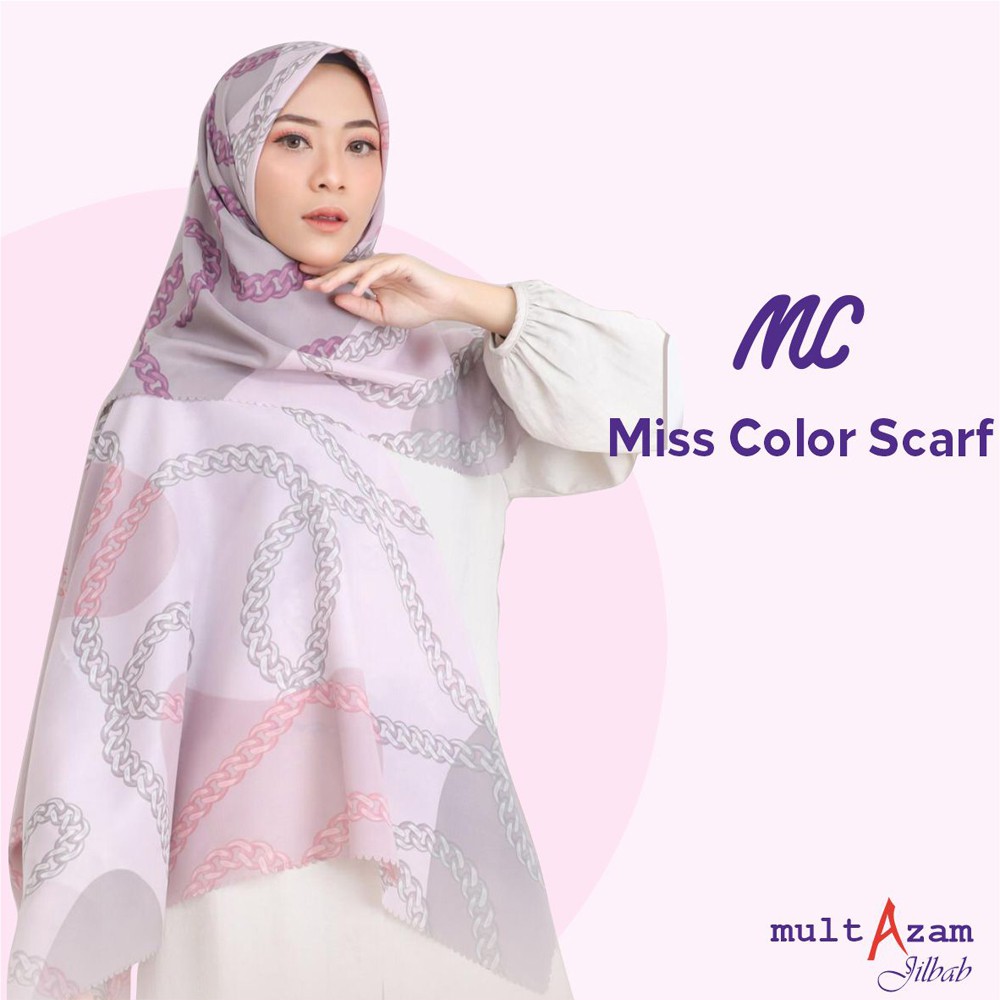 Jilbab Segi Empat Voal Premium Motif MC by Umama Scarf
