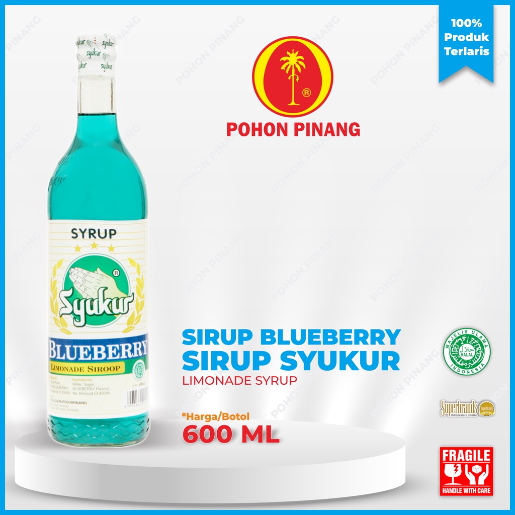

Pohon Pinang Sirup Syukur Blueberry - 600 ml
