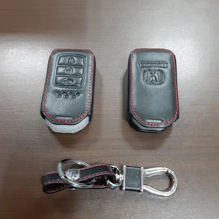 Sarung remote kulit keyless mobil Honda CRV TURBO dan BRV 2022