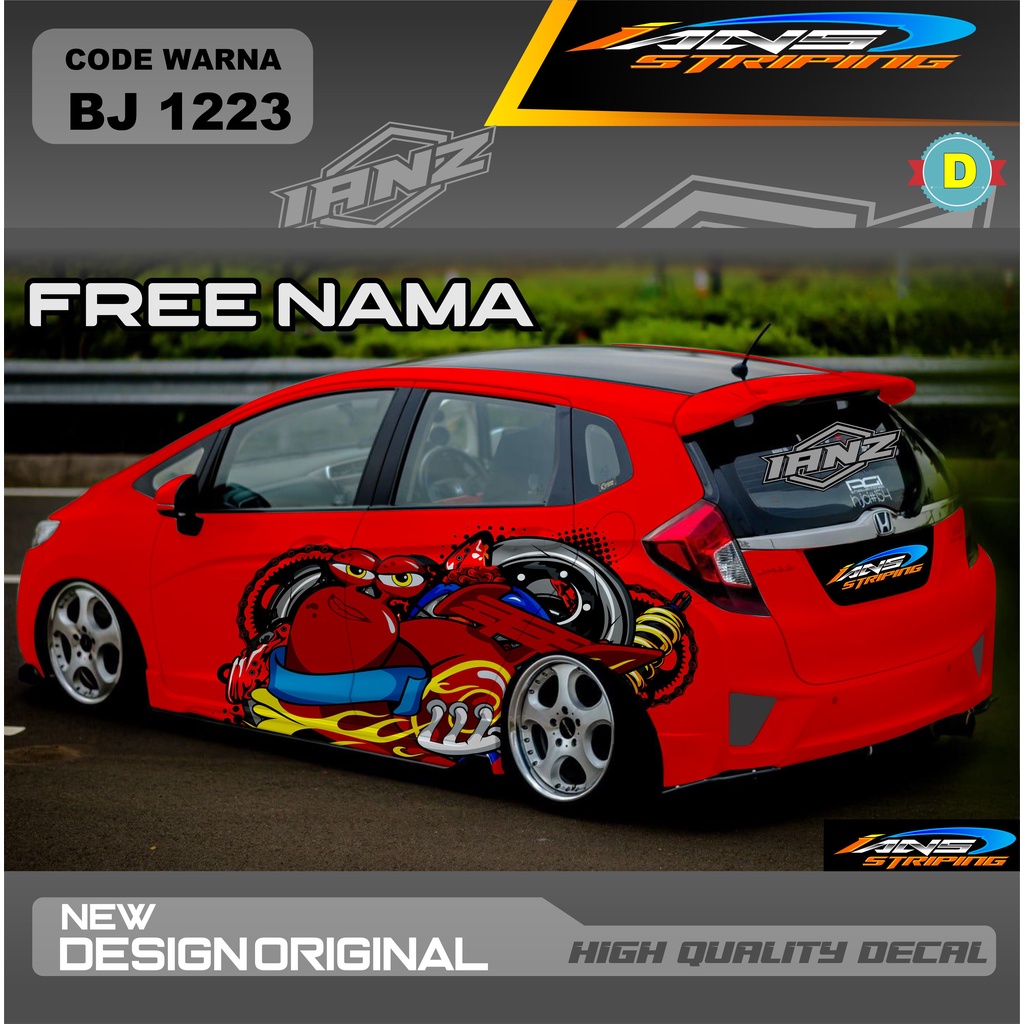 STICKER MOBIL HONDA BRIO / DECAL STIKER MOBILIO AGYA AYLA / STIKER MOBIL JAZZ TERBARU