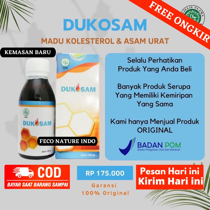 DUKOSAM OBAT KOLESTROL ASAM URAT DARI BAHAN HERBAL MADU ASLI MADU HERBAL AMPUH 100% ORIGINAL