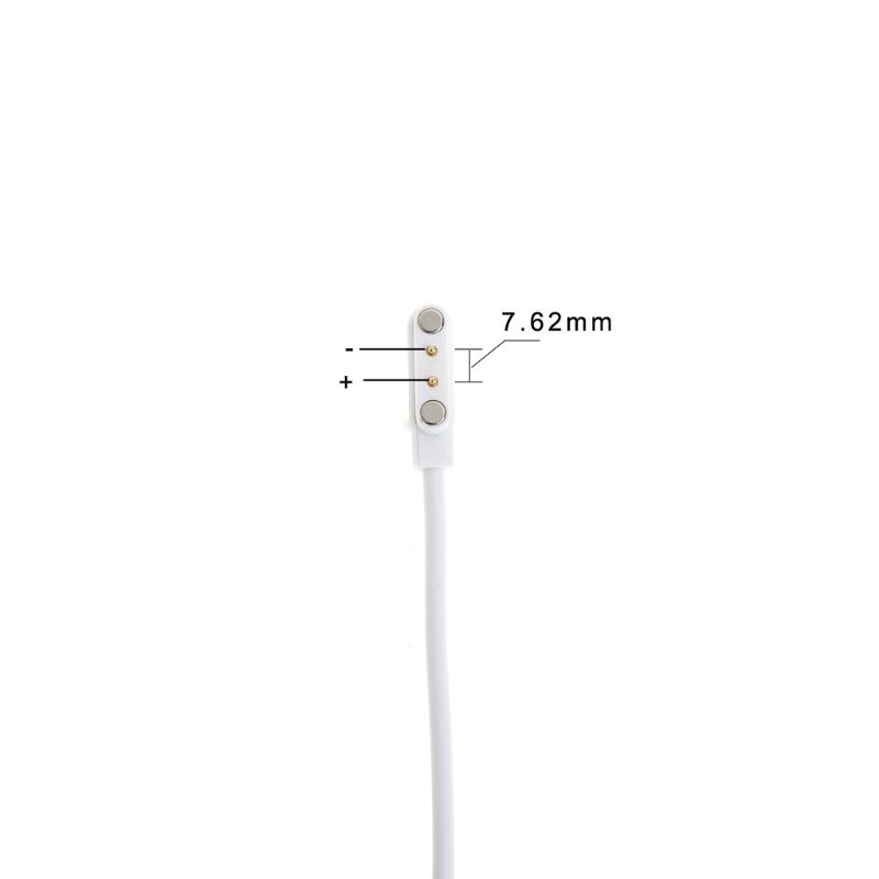 Btsg Kabel Charger USB Magnetik Untuk Smartwatch 2 Pin Jarak 7.62mm