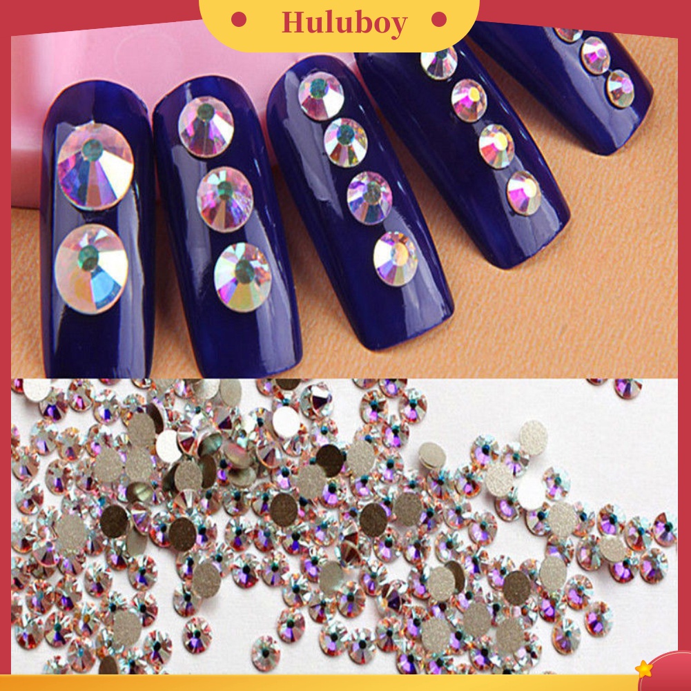 Huluboy Huluboy♡ Stiker Berlian Imitasi Glitter 3D Untuk Dekorasi Nail Art DIY