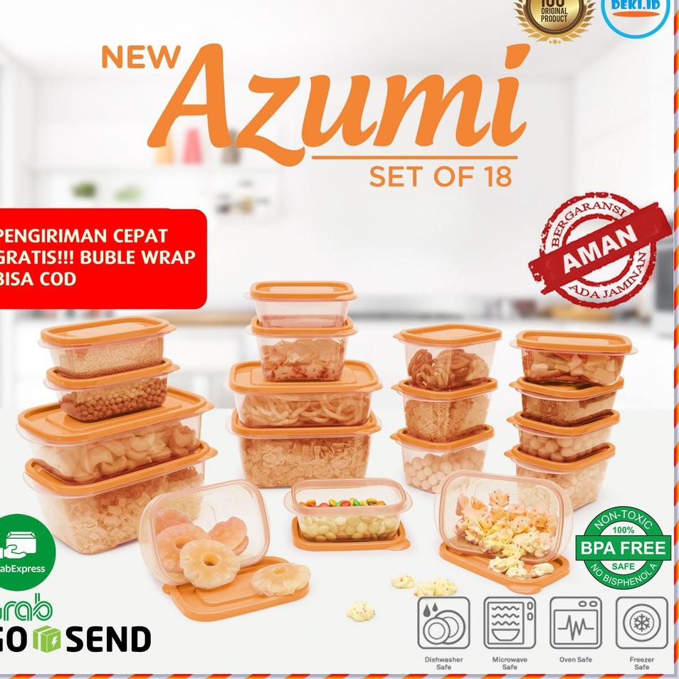 Bagus Dipakai.. AZUMI BAMBANG TEMPAT PENYIMPAN MAKANAN | TOPLES KULKAS SET | FOOD CONTAINER SET
