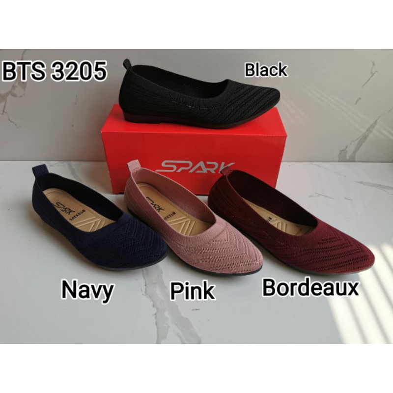 sepatu wanita-sepatu flat-spark-3205-sepatu santai-sepatu impor-separu rajut.