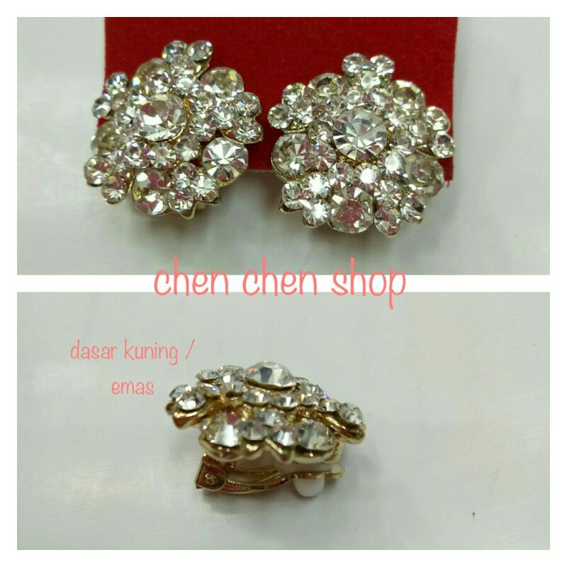 Giwang/anting/subang jepit mata motif
