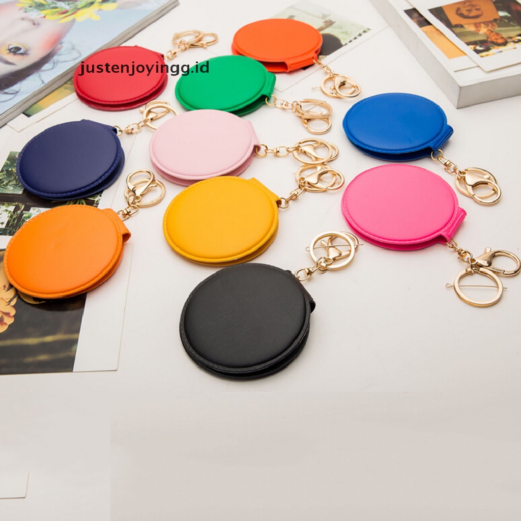 Cermin Makeup Mini Portable Bentuk Bulat Dengan Kunci