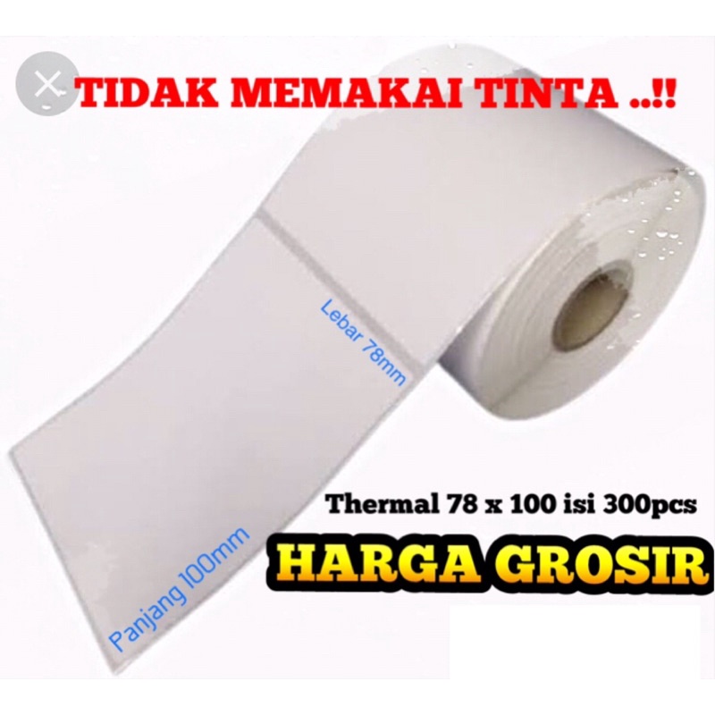 

Label Sticker Thermal 78 x 100 mm isi 300