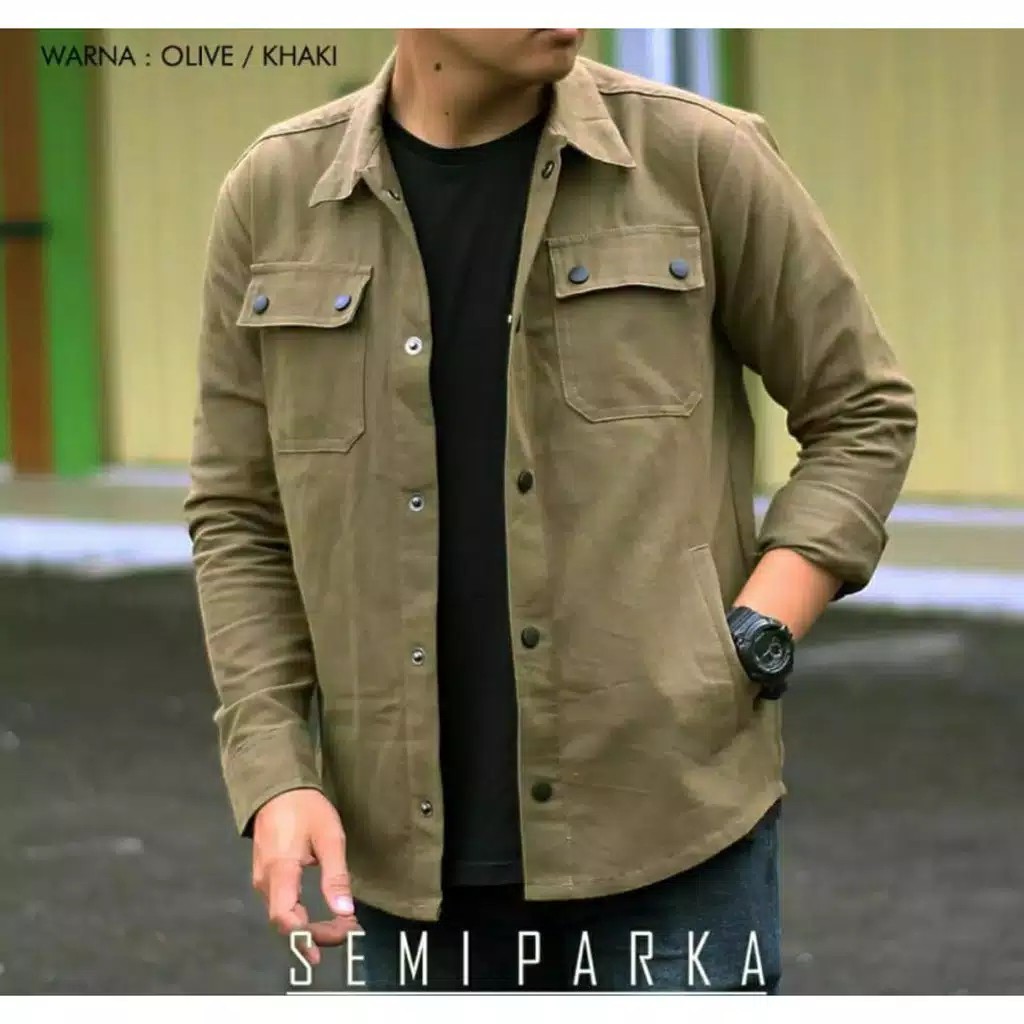 TRUCKER JACKET || JAKET SEMI PARKA || SIZE M L XL XXL [COD]