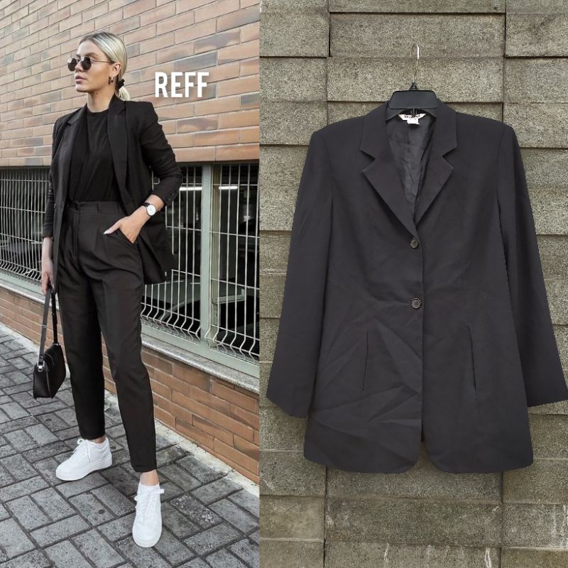 Nygard black double Breasted blazer women