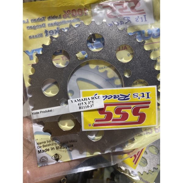 Gir Gear SSS Tripel S Belakang Yamaha Rx z king Jupiter Mx Vega 415 x 30 31 33 34 35 36 37 38 39 40-37