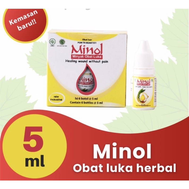 Minol 5 ml per pcs ( minyak obat luka tidak perih )