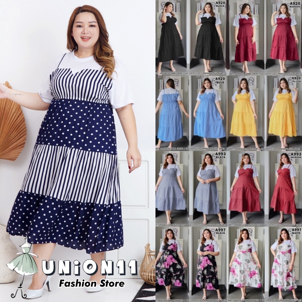 UNION11 - DRESS JUMBO BIGSIZE XXXL WANITA / MAXI JUMBO WANITA / DRESS WANITA TERBARU / DRESS JUMBO WANITA BB 80KG / DRESS JUMBO LD 120