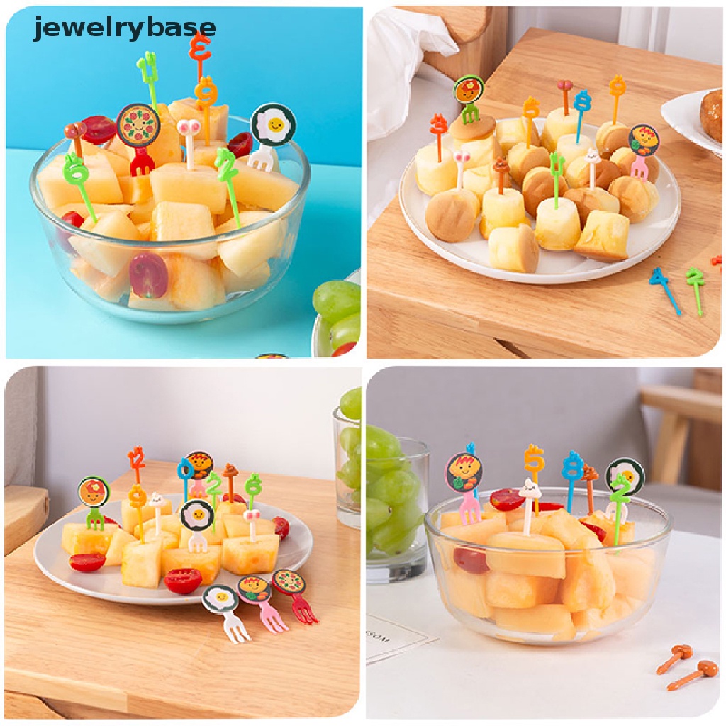 Set Garpu Buah / Dessert / Cocktail / Sandwich / Bento Desain Kartun Untuk Pesta