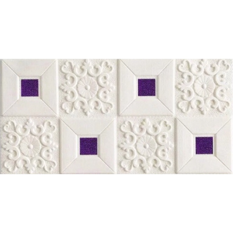 Wallpaper dinding 3D foam motif batik premium-Ungu