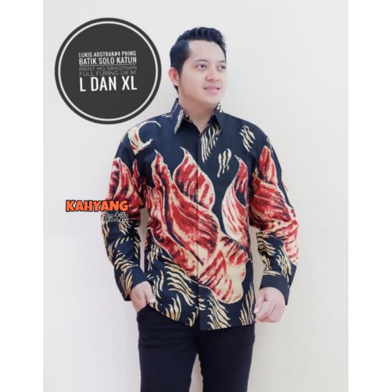 BATIK ABSTRAK.Kemwja Batik Pria Modern