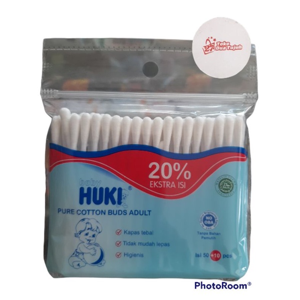 Huki Cotton Buds Dewasa isi 60 sticks