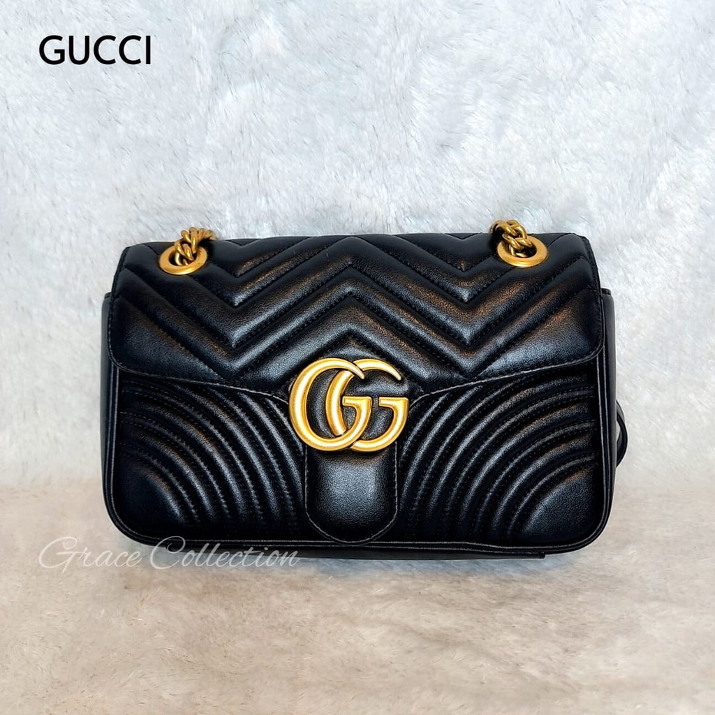 TAS WANITA BRANDED ORIGINAL - GC MARMONT MATELASSE SMALL BLACK
