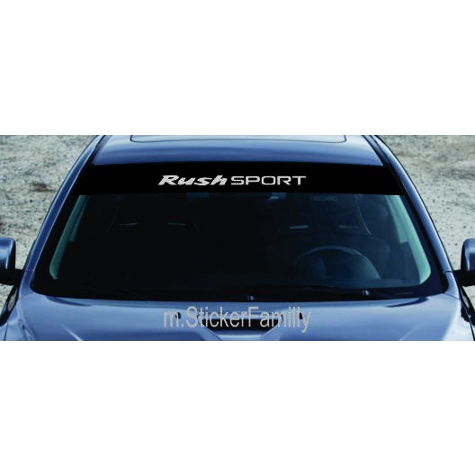 Sticker cutting kaca depan mobil/windshiel_Rush Sport
