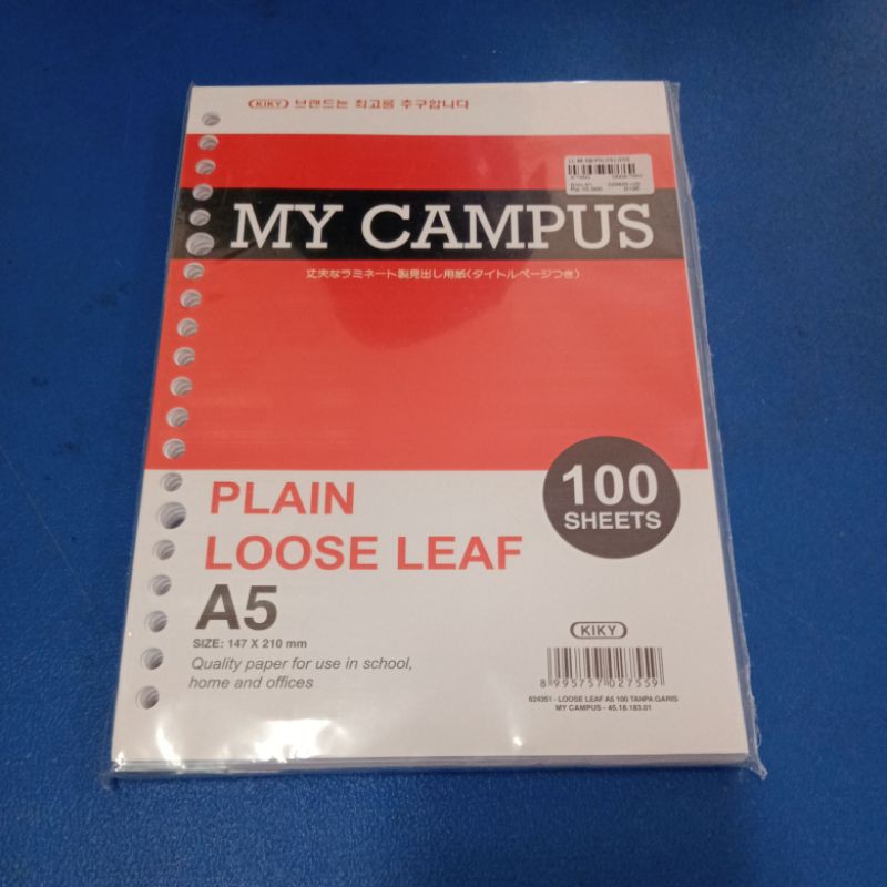 

Loose Leaf A5 Polos My Campus