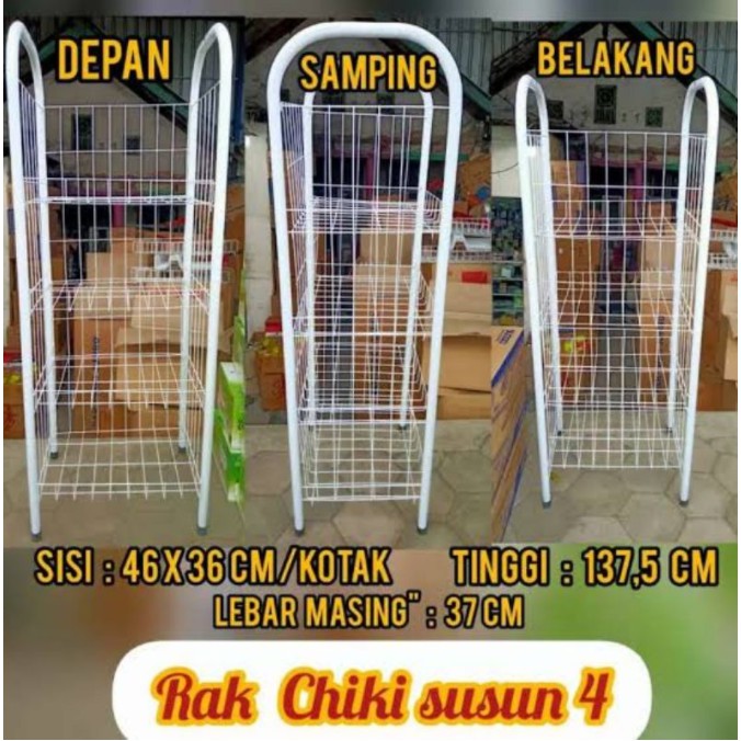 Rak Serbaguna 4 Susun/Rak Chiki 4 Susun/Rak Susun/Rak/Rak Jajan Murah 4Susun