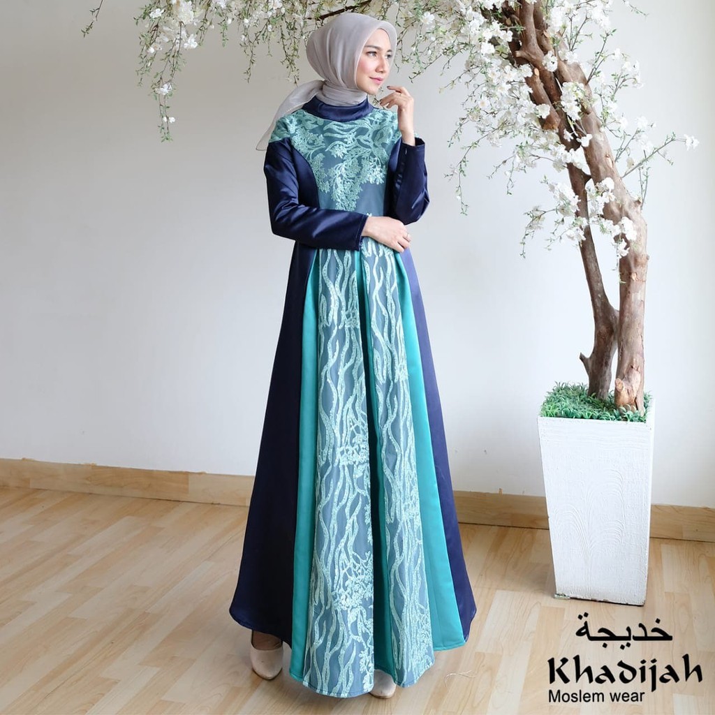Terlaris Gaun Mikayla navy by Khadijah bin dawood