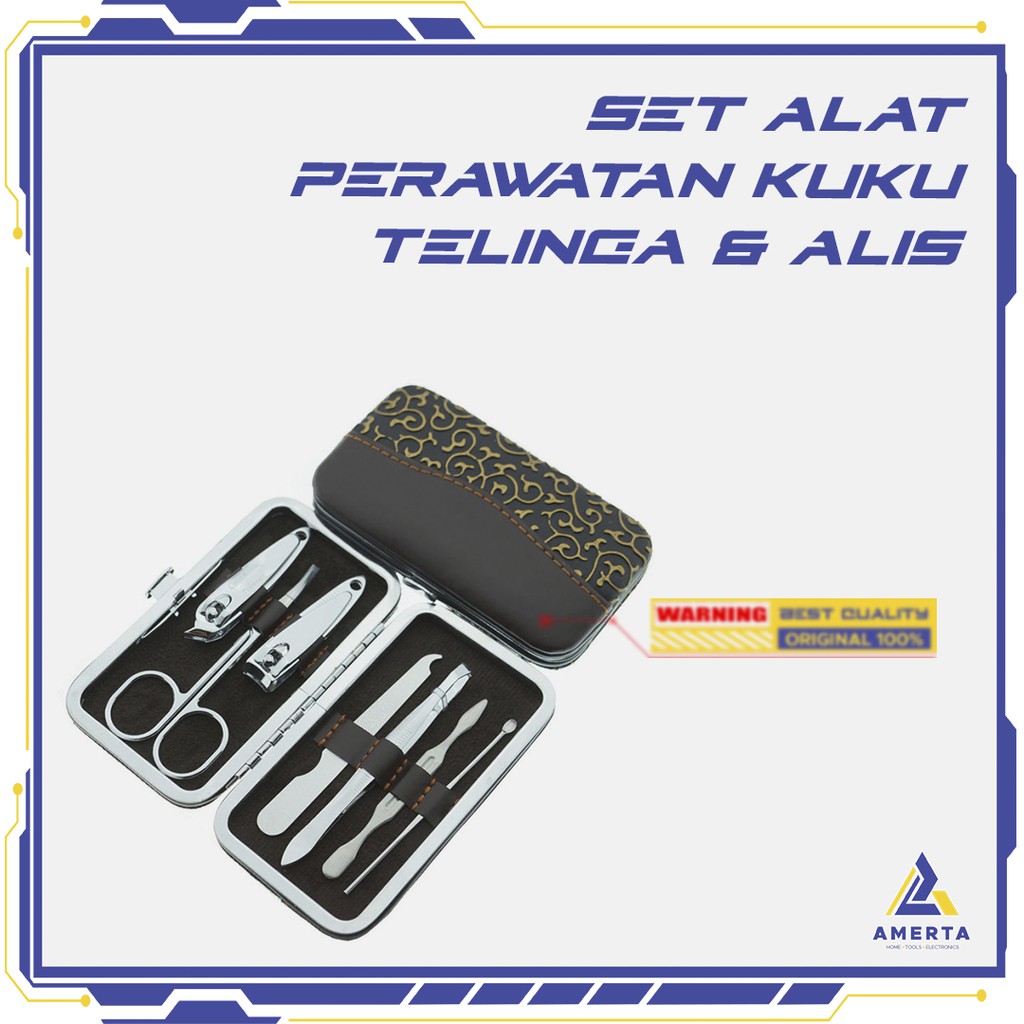 Set Alat Perawatan Kuku Telinga Alis 7 PCS