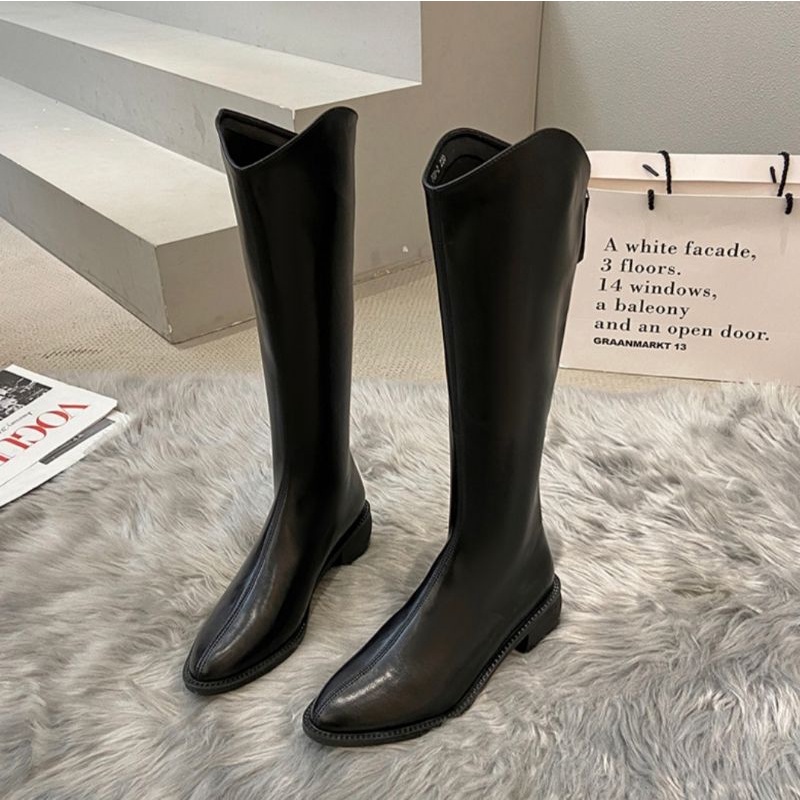 women high knee boots leather shoes sepatu wanita BOOTS 1
