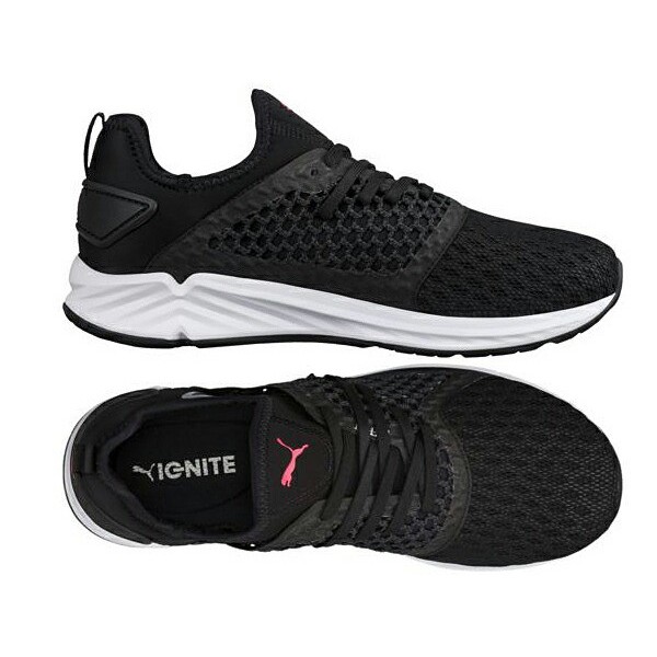 Sepatu running puma black/white IGNITE 4 NETFIT Wn's 190479 02