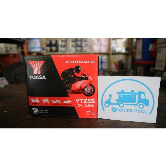 Aki motor Suzuki Spin YTZ5S Yuasa aki kering electra87 Kualitas Baik