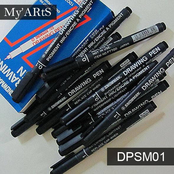 

Pendrawing- Snowman Drawing Pen Satuan Hitam - Pena Gambar -Drawing-Pen.