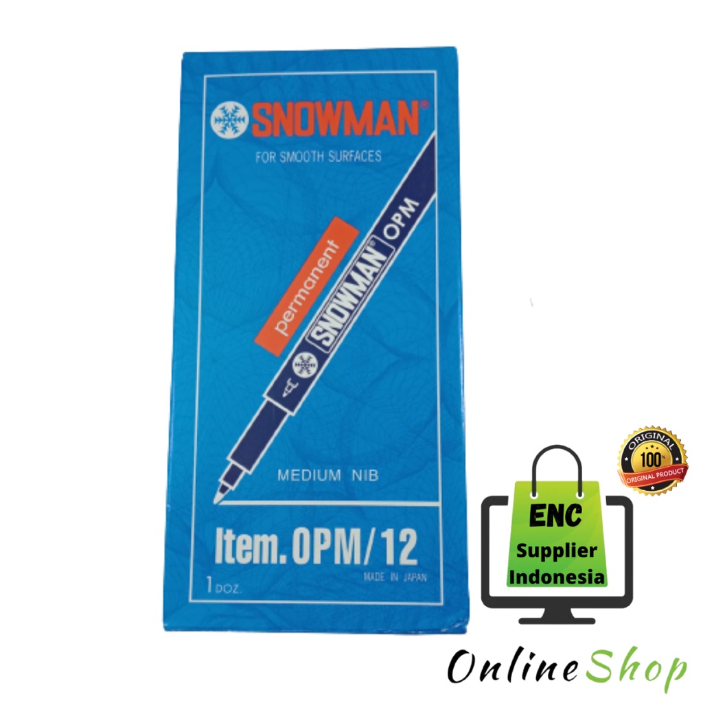 

H7Y SNOWMAN 6 buah pen OPM OPF snowman permanent OHP medium spidol permanen per 6 pcs - enc.sup