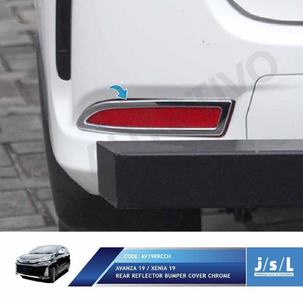 Aksesoris Fariasi Tambahan JSL Cover Reflektor Avanza Xenia 2019 Rear Reflector Cover Chrome