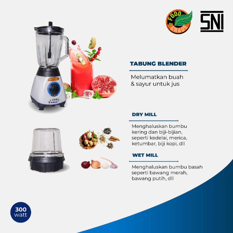 Blender Kaca Miyako BL 51 GI Pelumat Miyako BL-51 GI Juicer Mìyako Hitam Blender Gelas Miyako 51 GI