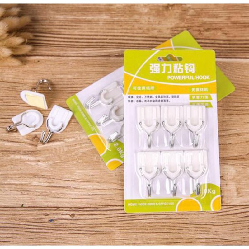 Medan Termurah ( Pack isi 6pcs ) Gantungan tempel gantungan Hook praktis simple unik
