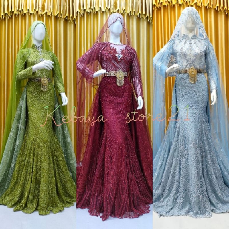 GAUN PENGANTIN MODERN FUL PAYET| GAUN JUBAH|BAJU WEDDING BEREKOR | GAUN MEWAH  FUL PAYET | BAJU PENGANTIN MODERN/SLIM DRESS