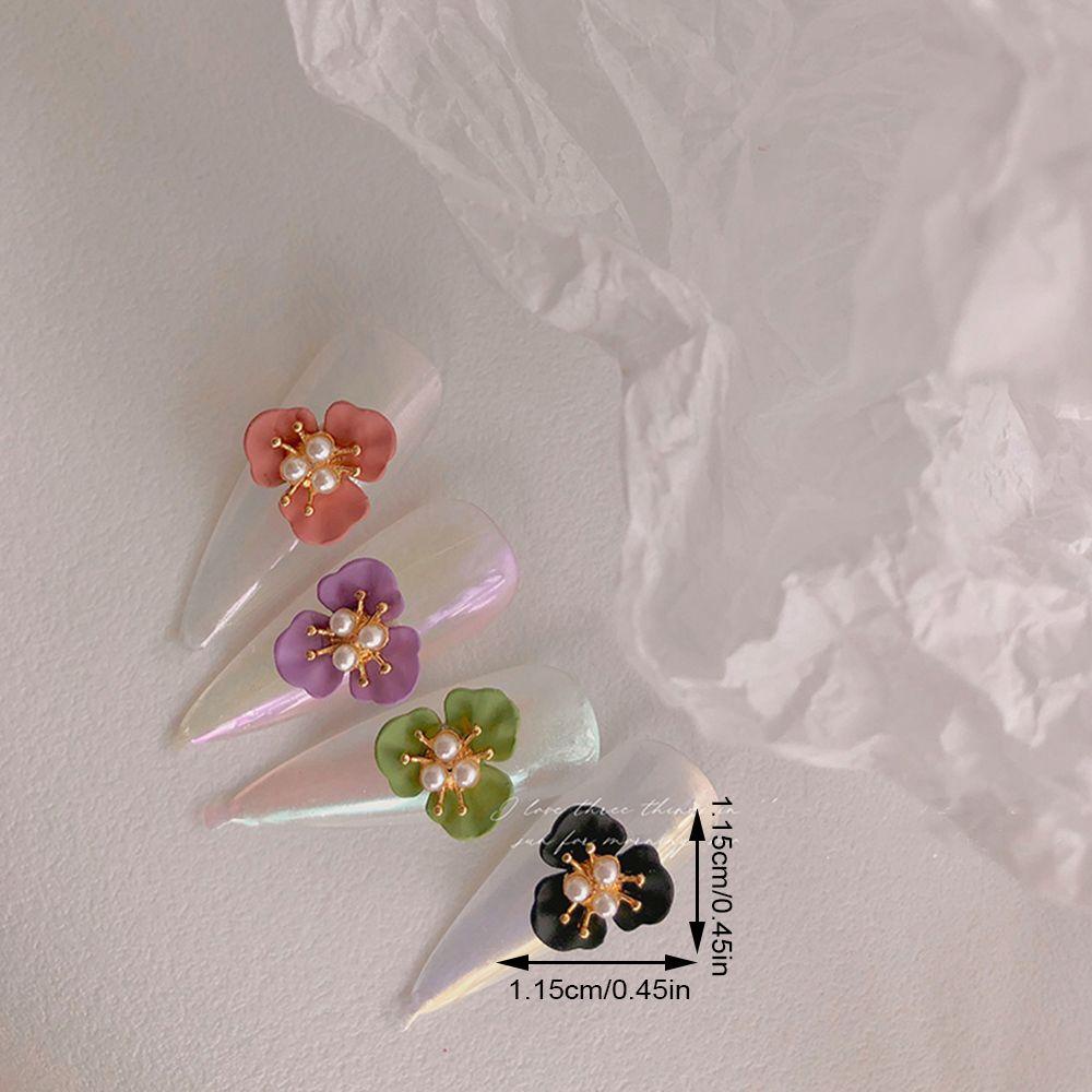 R-flower 10pcs Aksesoris Dekorasi Nail Art Desain Bunga Elegan Hias Manikur Aksesoris