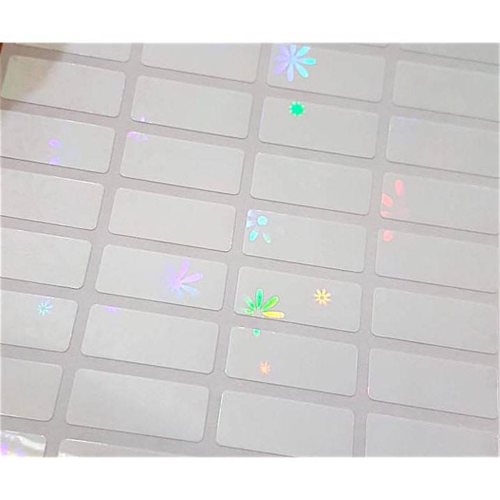 

Label nama anti air stiker waterproof Polos Snowy Star Glitter