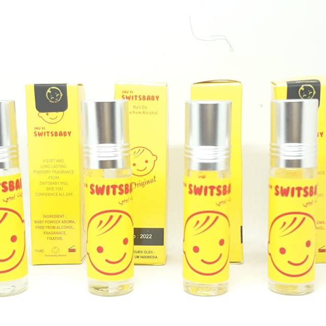 PARFUM SWITSBABY 8ML ROL ON...HARGA 10.000 non alkohol aroma bedak bayi segar